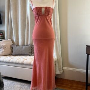 ASOS Coral Maxi Dress